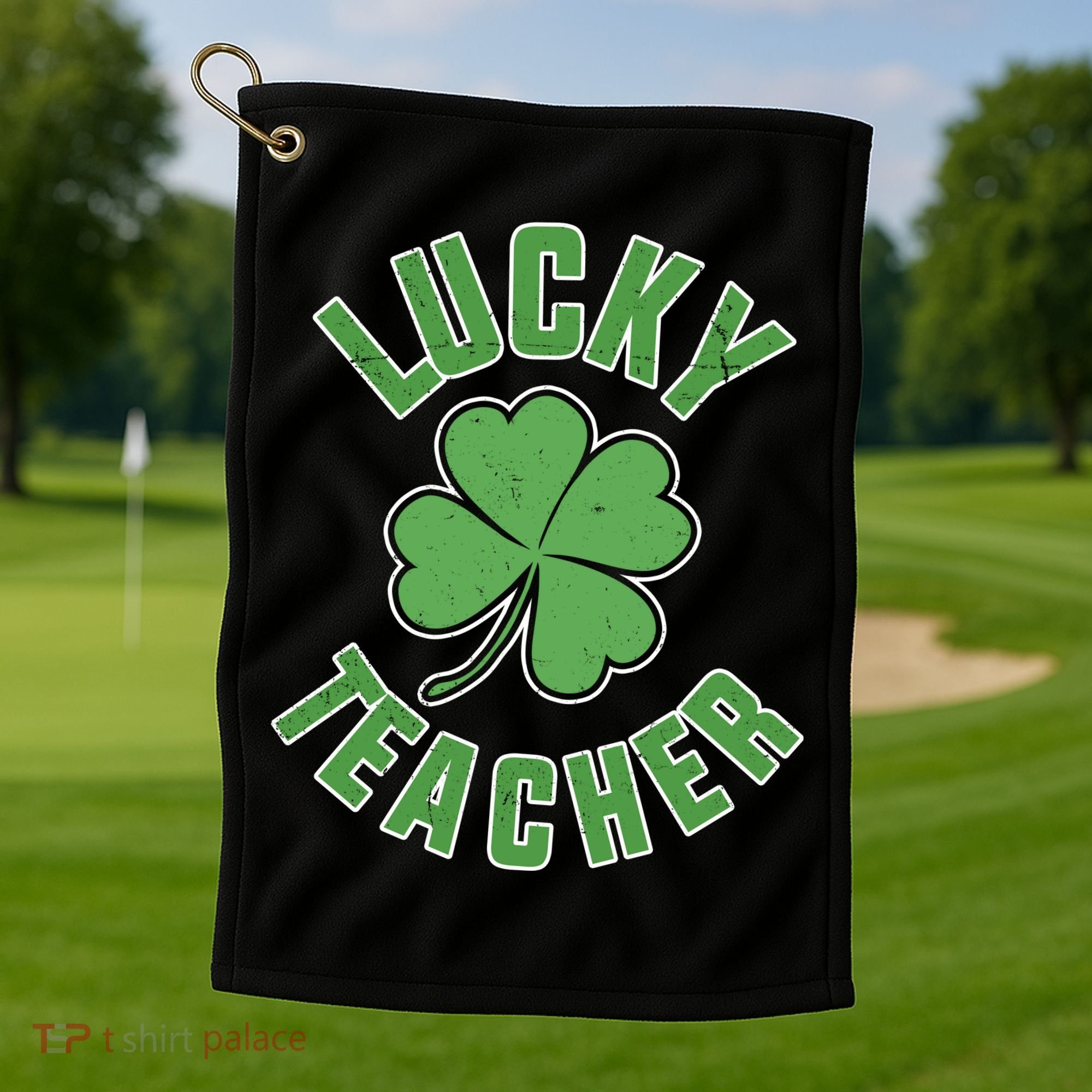 Lucky Teacher St. Patrick's Day Golf Towel
