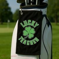 Lucky Teacher St. Patrick's Day Golf Towel thumb 2