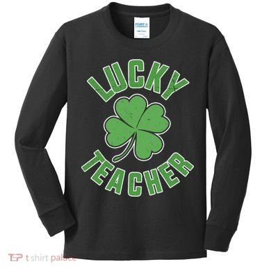Lucky Teacher St. Patrick's Day Kids Long Sleeve Shirt