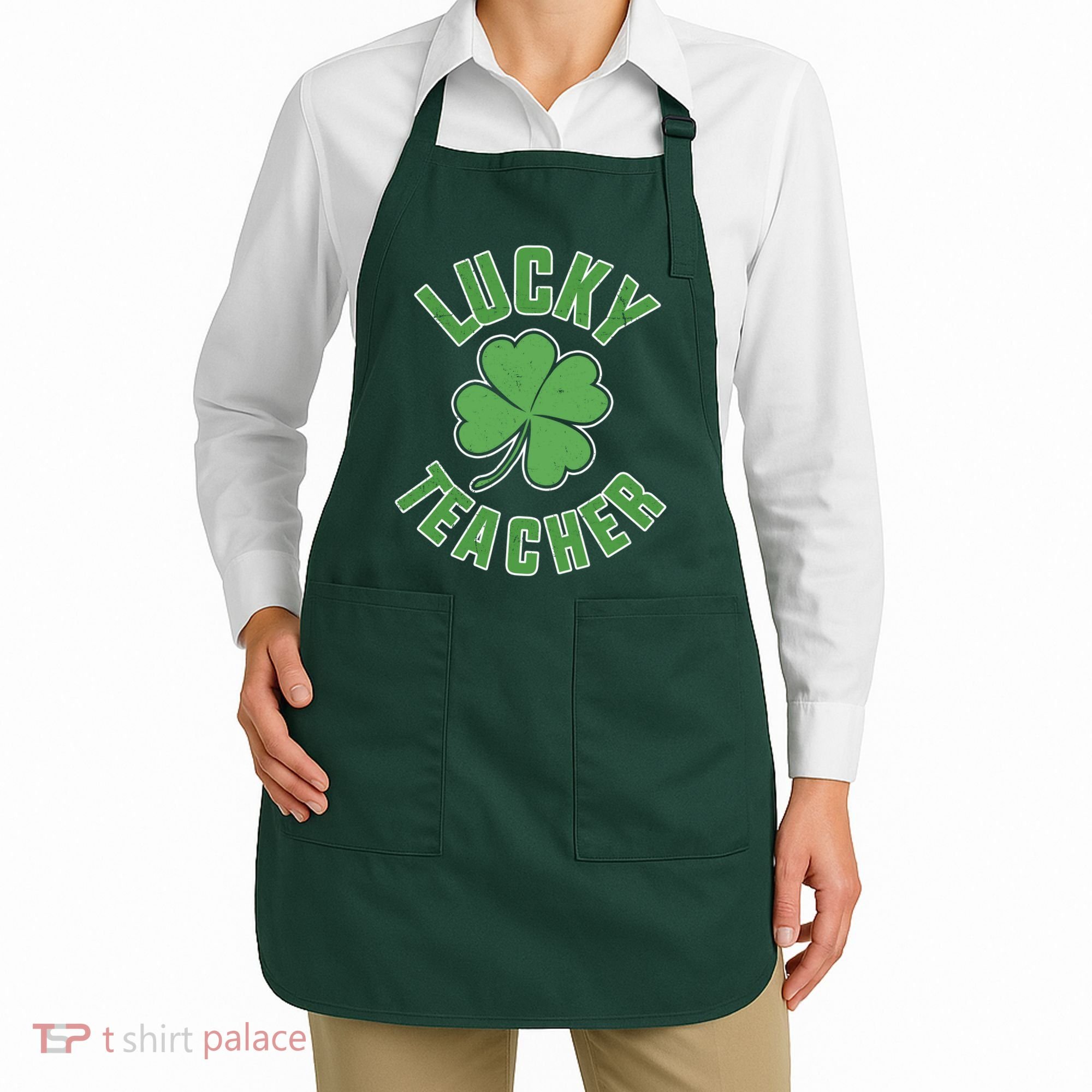 Lucky Teacher St. Patrick's Day Apron
