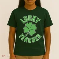 Lucky Teacher St. Patrick's Day T-Shirt thumb 4