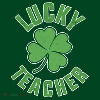 Lucky Teacher St. Patrick's Day Button thumb 1