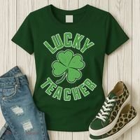 Lucky Teacher St. Patrick's Day Women's T-Shirt thumb 3