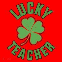 Lucky Teacher St. Patrick's Day Santa Hat thumb 1