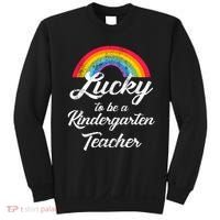 Lucky To Be A Kindergarten Teacher Cute Rainbow Sweatshirt thumb 0