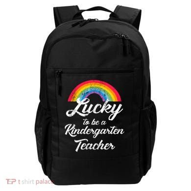 Lucky To Be A Kindergarten Teacher Cute Rainbow Backpack