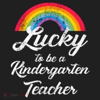 Lucky To Be A Kindergarten Teacher Cute Rainbow Beanie thumb 2