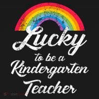 Lucky To Be A Kindergarten Teacher Cute Rainbow Ornament thumb 1