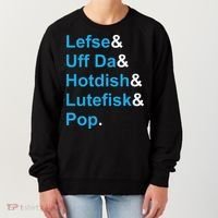 Lefse & Uff Da & Hotdish & Lutefisk & Pop Minnesota Women's Sweatshirt thumb 0
