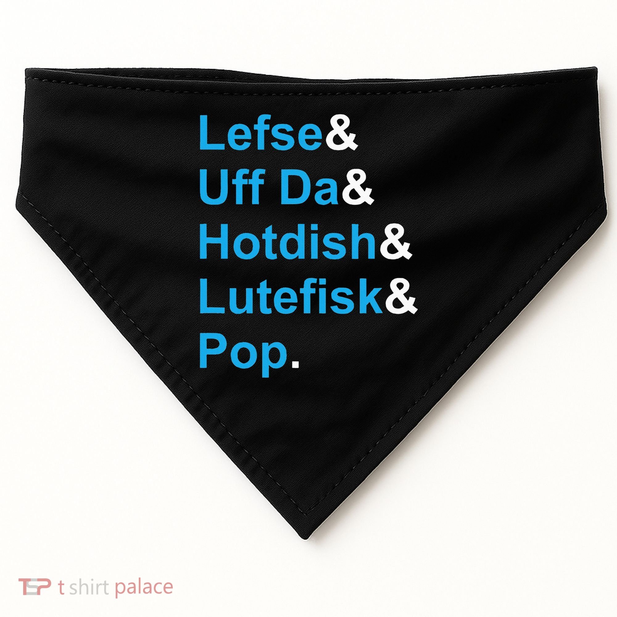 Lefse & Uff Da & Hotdish & Lutefisk & Pop Minnesota USA-Made Doggie Bandana