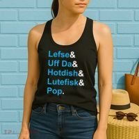 Lefse & Uff Da & Hotdish & Lutefisk & Pop Minnesota Women's Tank Top thumb 2