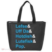 Lefse & Uff Da & Hotdish & Lutefisk & Pop Minnesota Tote Bag thumb 0