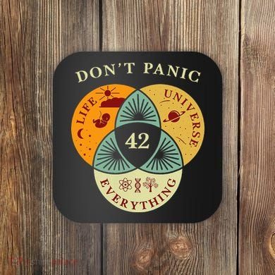 Life Universe Everything 42 Science Fiction Space Lovers Coaster