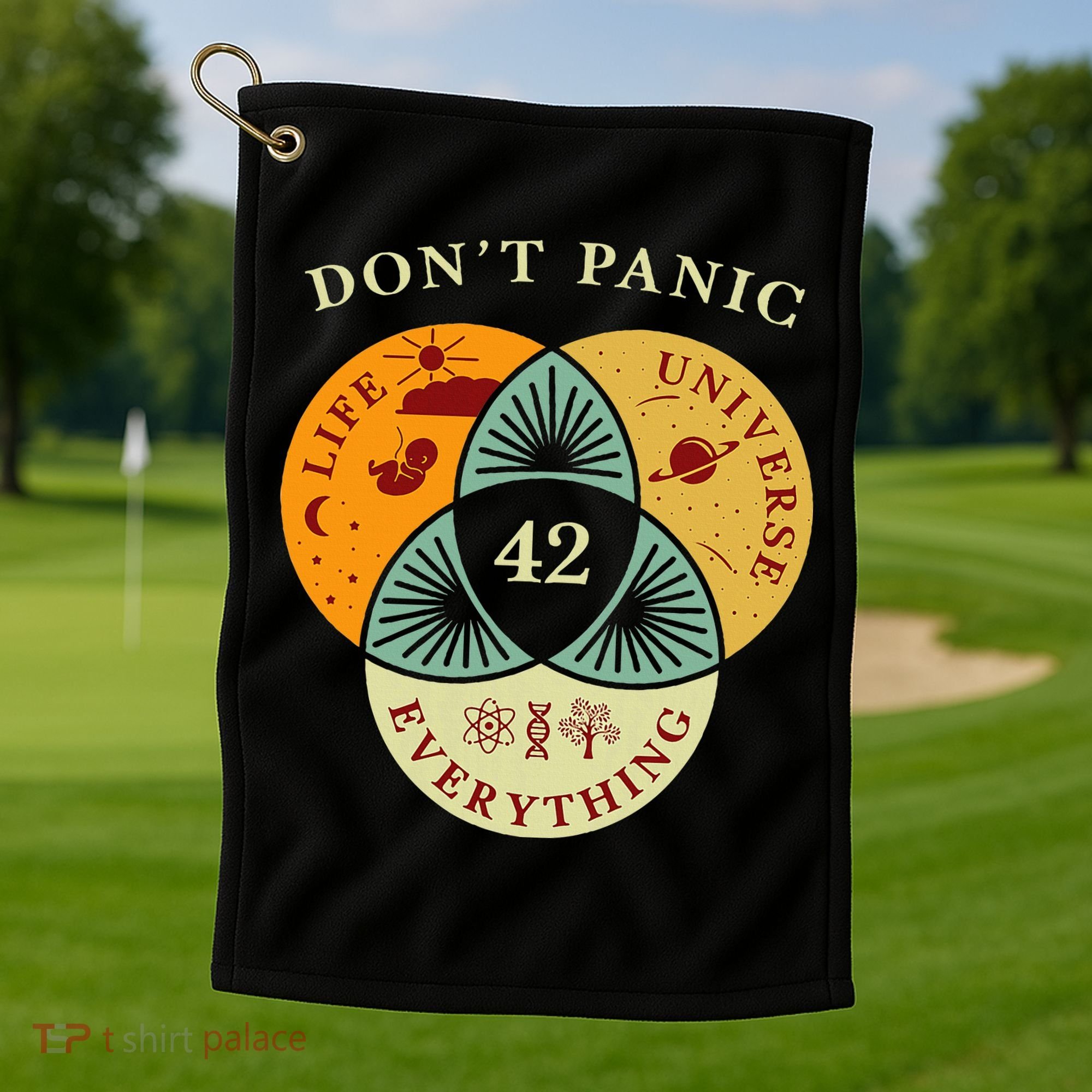 Life Universe Everything 42 Science Fiction Space Lovers Golf Towel