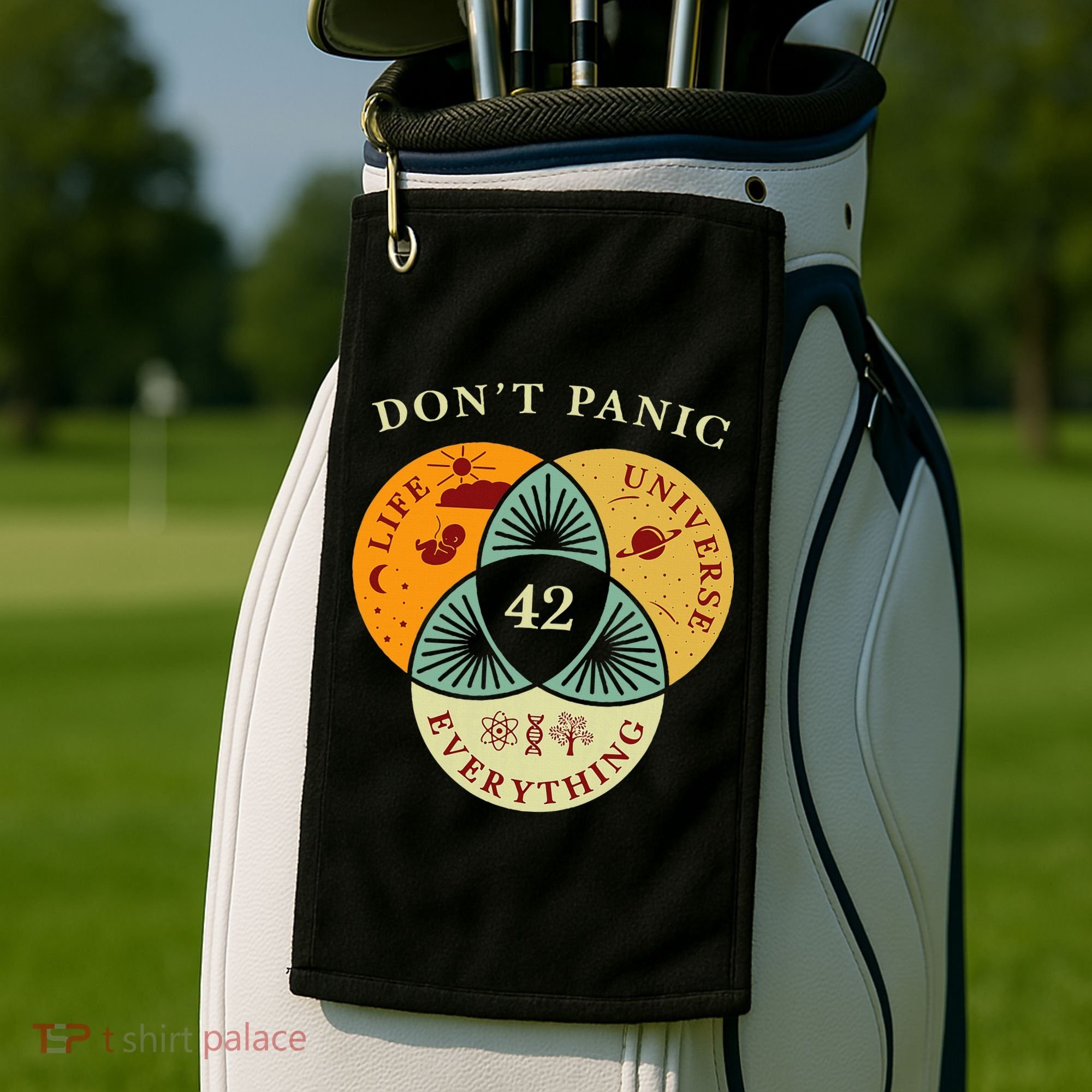 Life Universe Everything 42 Science Fiction Space Lovers Golf Towel