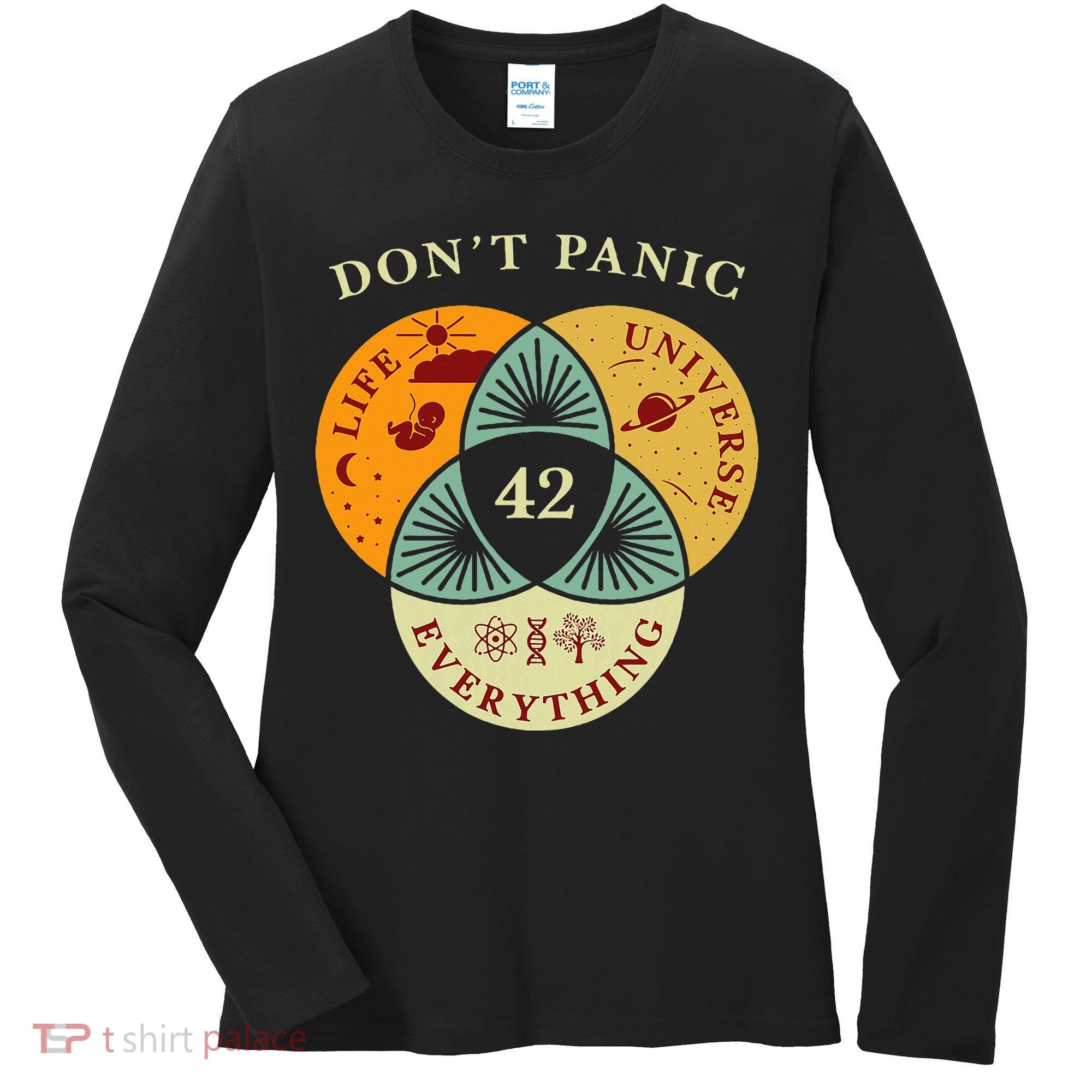 Life Universe Everything 42 Science Fiction Space Lovers Women's Long Sleeve Shirt