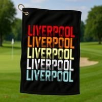 Liverpool Uk Flag Golf Towel thumb 1