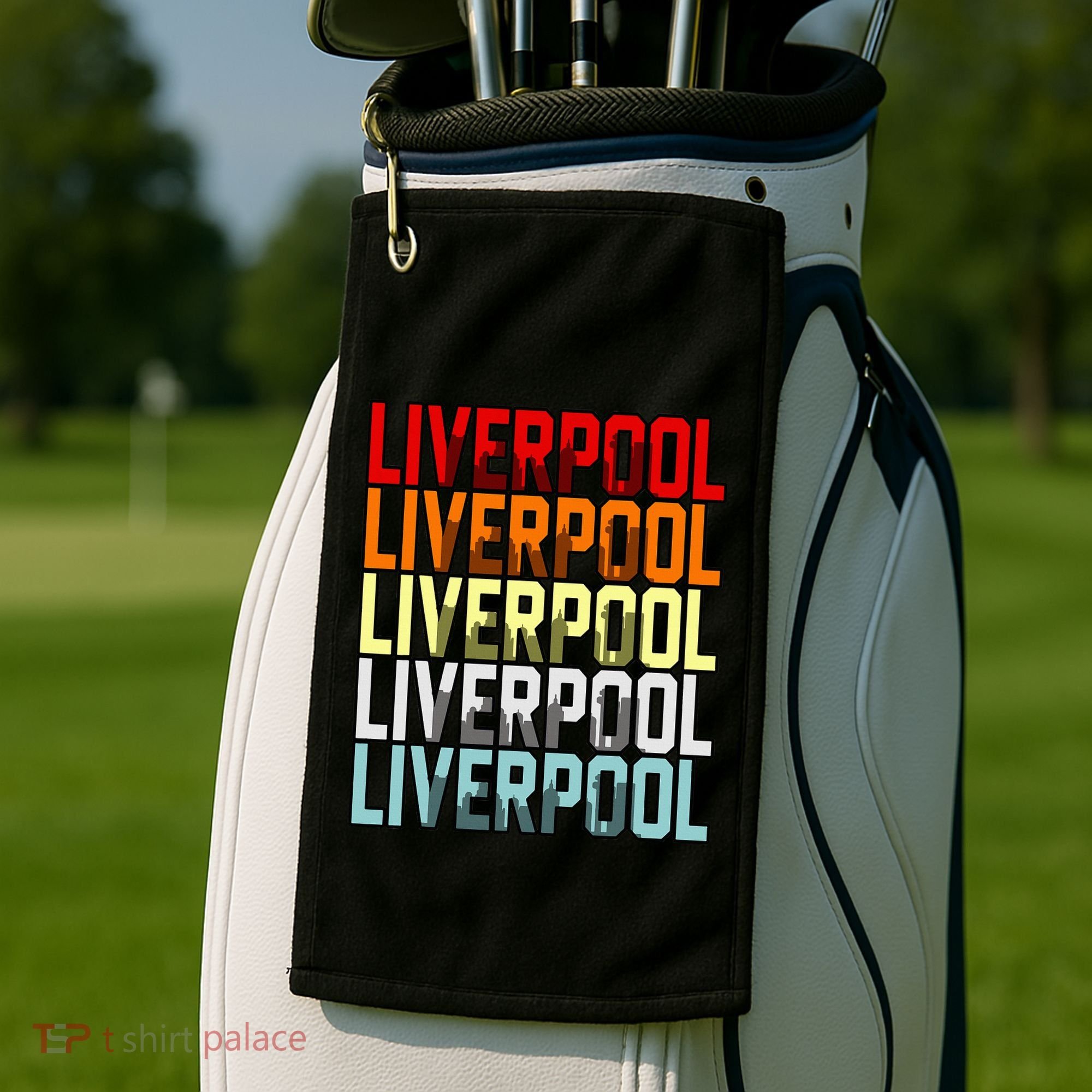 Liverpool Uk Flag Golf Towel
