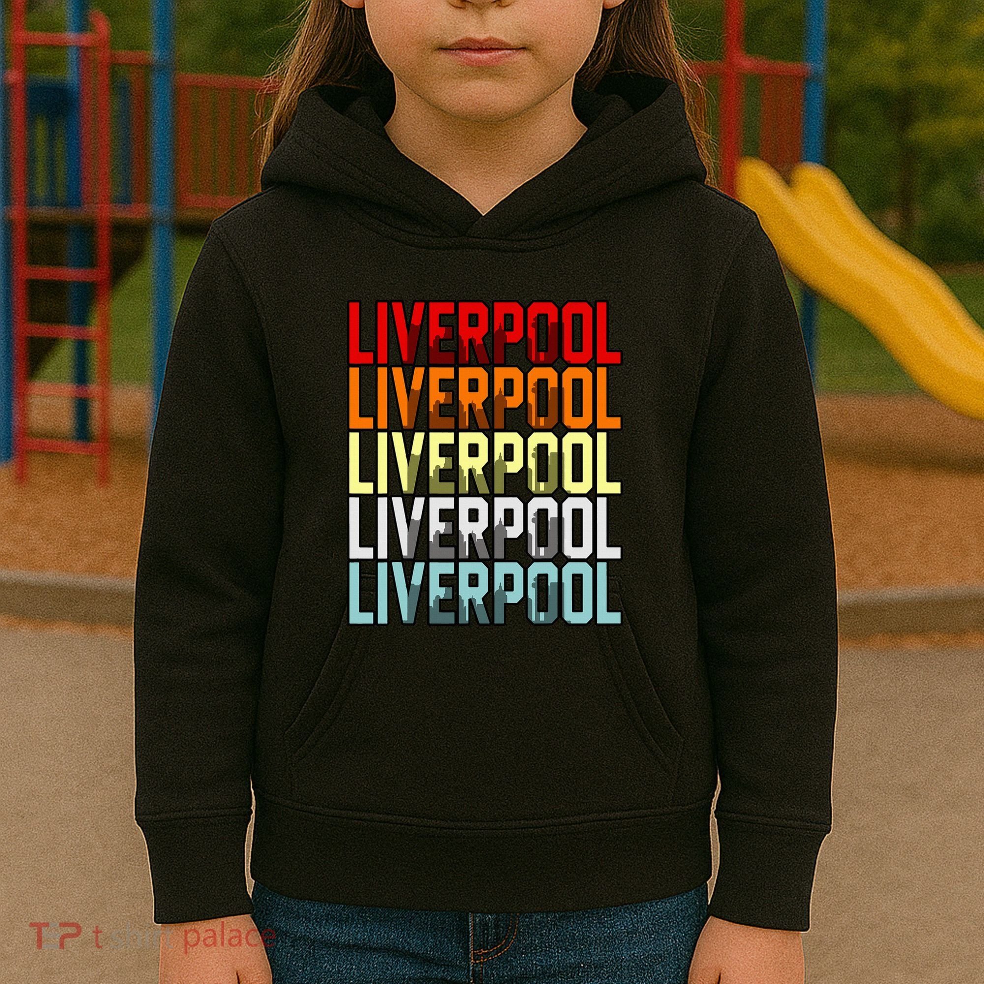 Liverpool Uk Flag Kids Hoodie