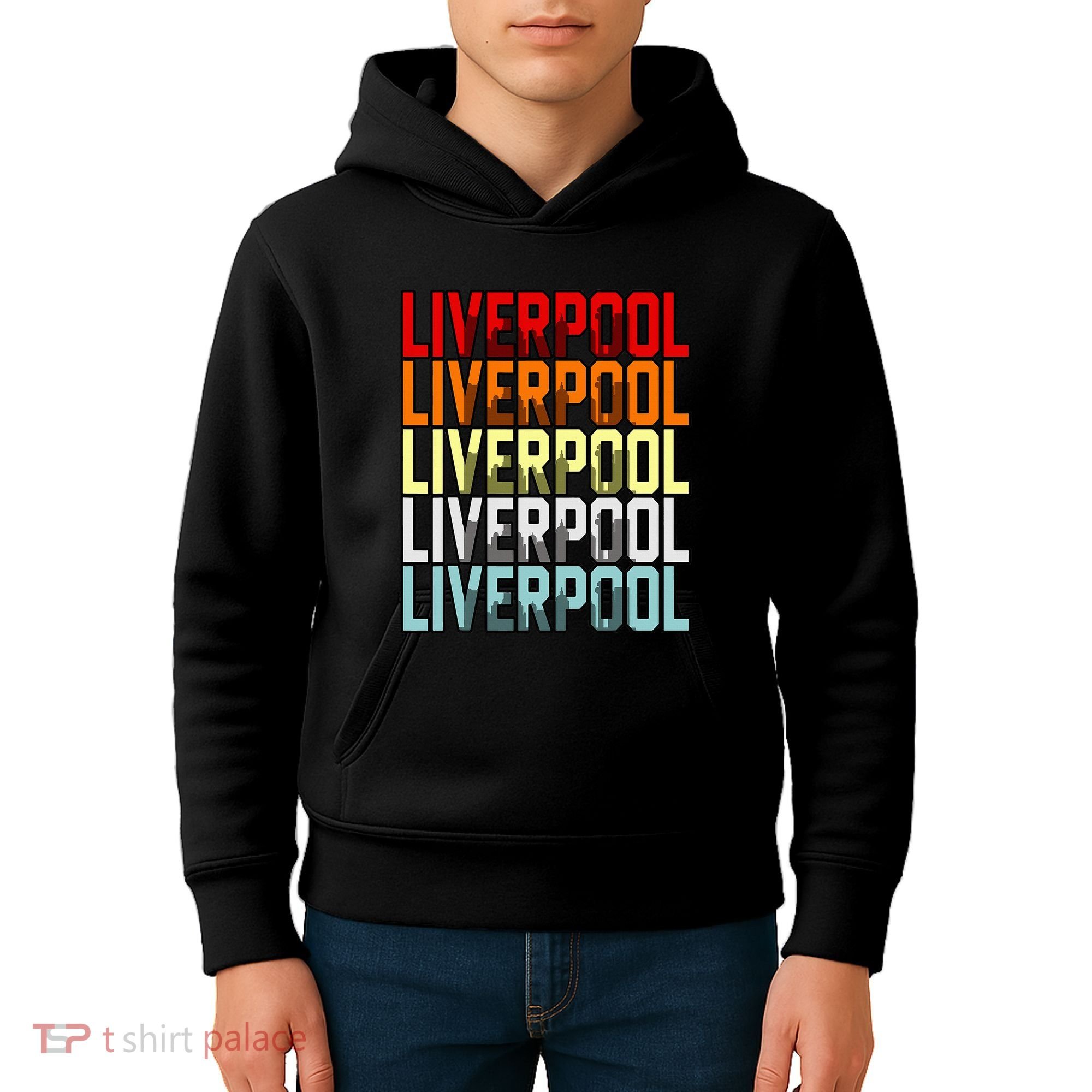 Liverpool Uk Flag Kids Hoodie