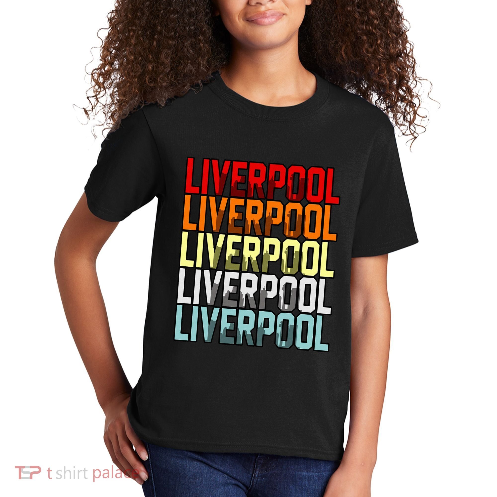Liverpool Uk Flag Kids T-Shirt