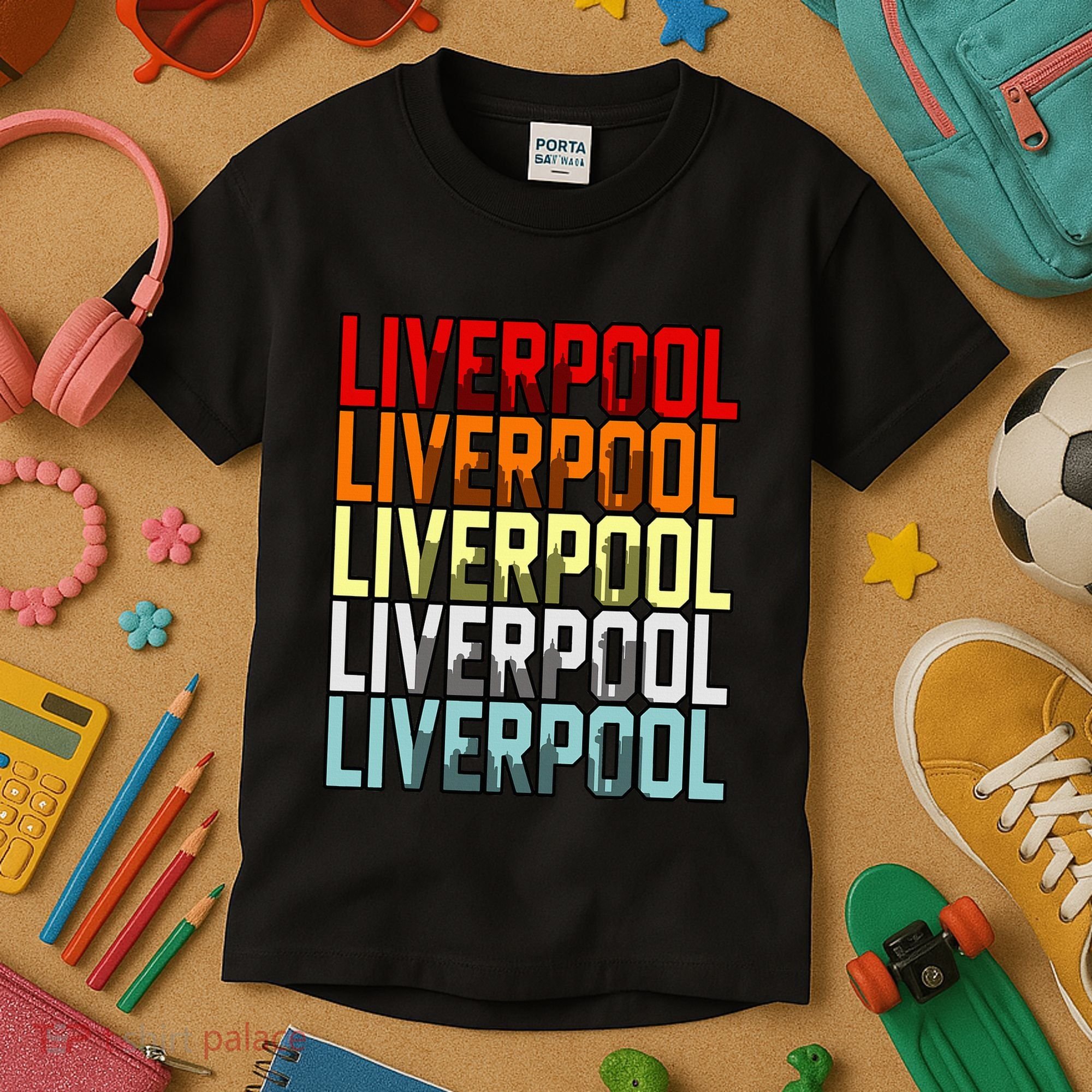 Liverpool Uk Flag Kids T-Shirt