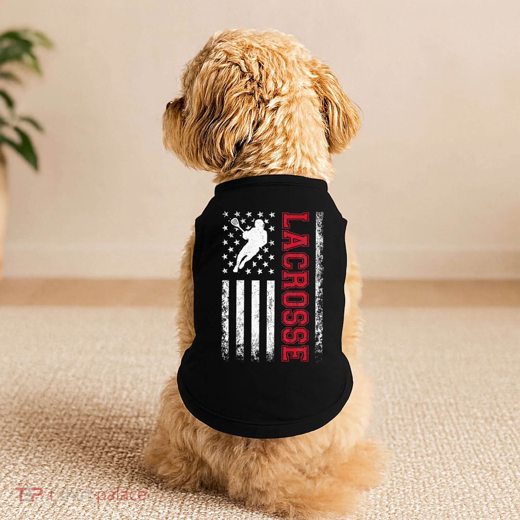 Lacrosse Usa Flag Lax Doggie Tank