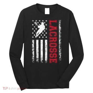 Lacrosse Usa Flag Lax Long Sleeve Shirt