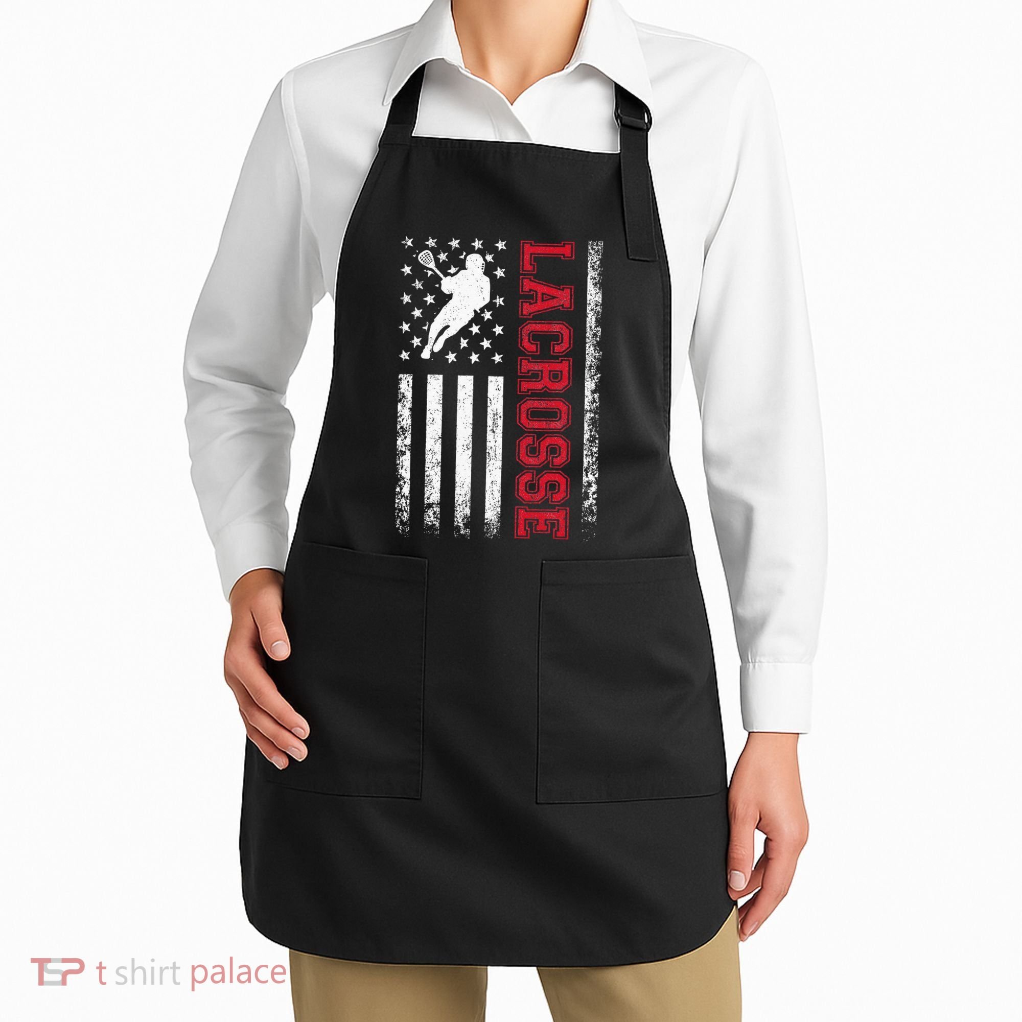 Lacrosse Usa Flag Lax Apron