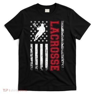 Lacrosse Usa Flag Lax T-Shirt