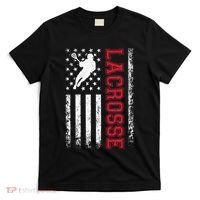 Lacrosse Usa Flag Lax T-Shirt thumb 0