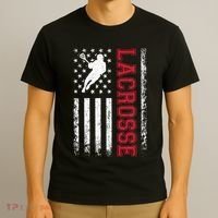 Lacrosse Usa Flag Lax T-Shirt thumb 3