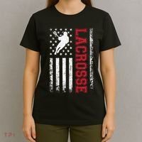 Lacrosse Usa Flag Lax T-Shirt thumb 4