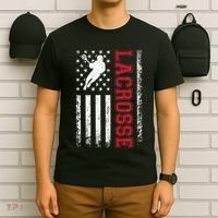 Lacrosse Usa Flag Lax T-Shirt thumb 6