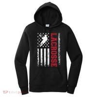 Lacrosse Usa Flag Lax Women's Hoodie thumb 0