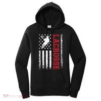 Lacrosse Usa Flag Lax Women's Hoodie thumb 0