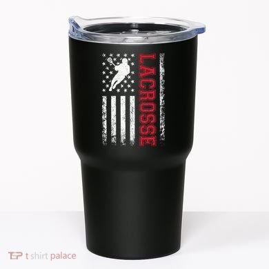 Lacrosse Usa Flag Lax Tumbler