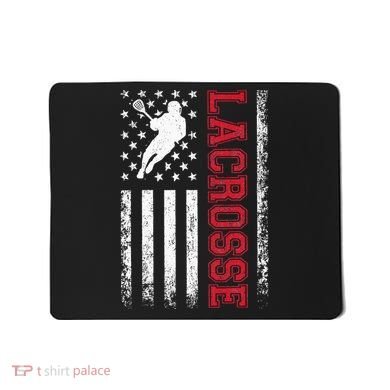 Lacrosse Usa Flag Lax Mousepad