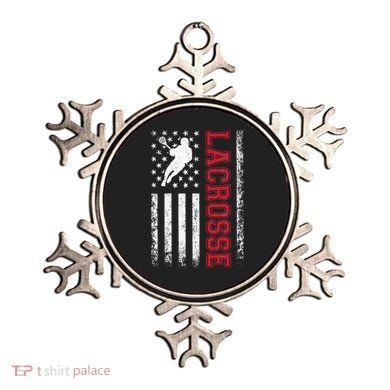 Lacrosse Usa Flag Lax Ornament