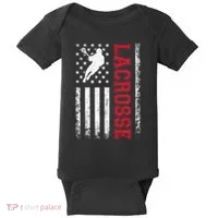 Lacrosse Usa Flag Lax Baby Bodysuit thumb 0