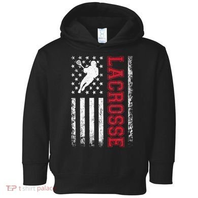 Lacrosse Usa Flag Lax Toddler Hoodie