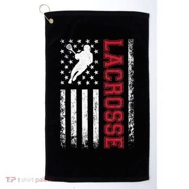 Lacrosse Usa Flag Lax Golf Towel