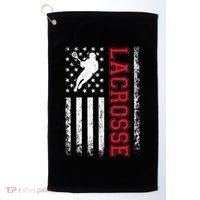 Lacrosse Usa Flag Lax Golf Towel thumb 0