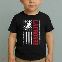 Lacrosse Usa Flag Lax Toddler T-Shirt thumb 2