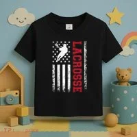 Lacrosse Usa Flag Lax Toddler T-Shirt thumb 3