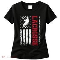 Lacrosse Usa Flag Lax Women's T-Shirt thumb 0