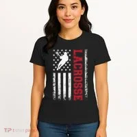Lacrosse Usa Flag Lax Women's T-Shirt thumb 4