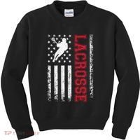 Lacrosse Usa Flag Lax Kids Sweatshirt thumb 0