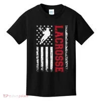 Lacrosse Usa Flag Lax Kids T-Shirt thumb 0