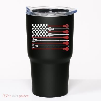 Lacrosse USA Flag Lax Tumbler